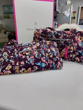 Vera Bradley Duffel Set Indiana Rose NWT
